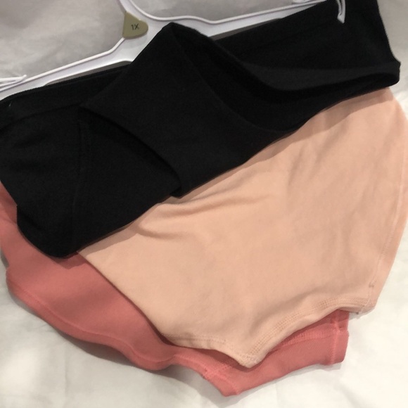 Fitwell Intimates 3pack stretch ribbed black nude mauve pink‎ underwear size 1X - Picture 5 of 12